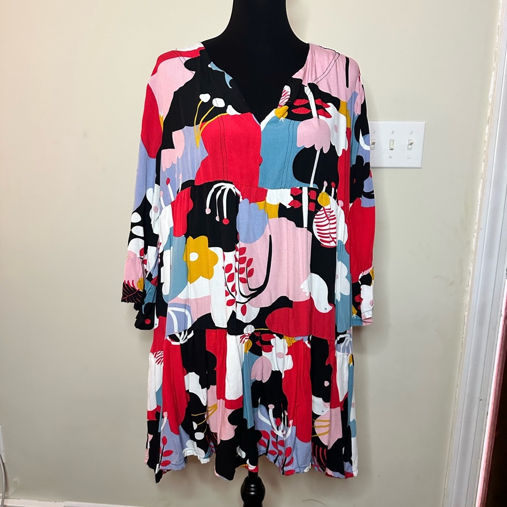 Colorful Shannon Passero dress with pockets; size XL